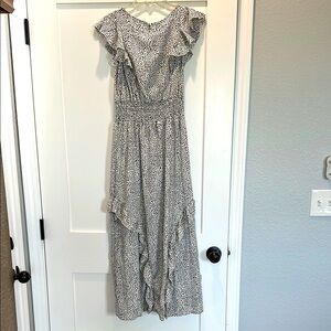 Elegant Black and White Polka Dot Dress